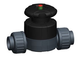 +GF+515型隔膜閥，PVC-U 帶粘接承插端