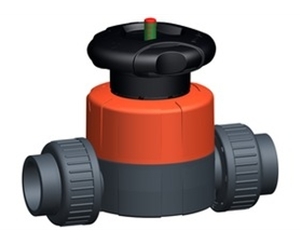 +GF+514型隔膜閥，PVC-U 帶膠粘承插端 日標