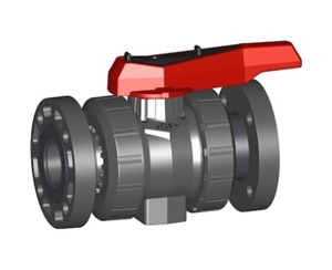 546型球閥，PVC-U 帶底部固定螺帽 日標(biāo)PVC-U手動球閥